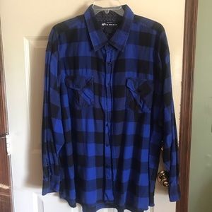 Mens Koman flannel shirt 4XL button long sleeve